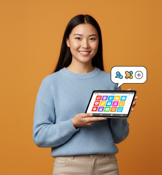 Icon representing communication aids